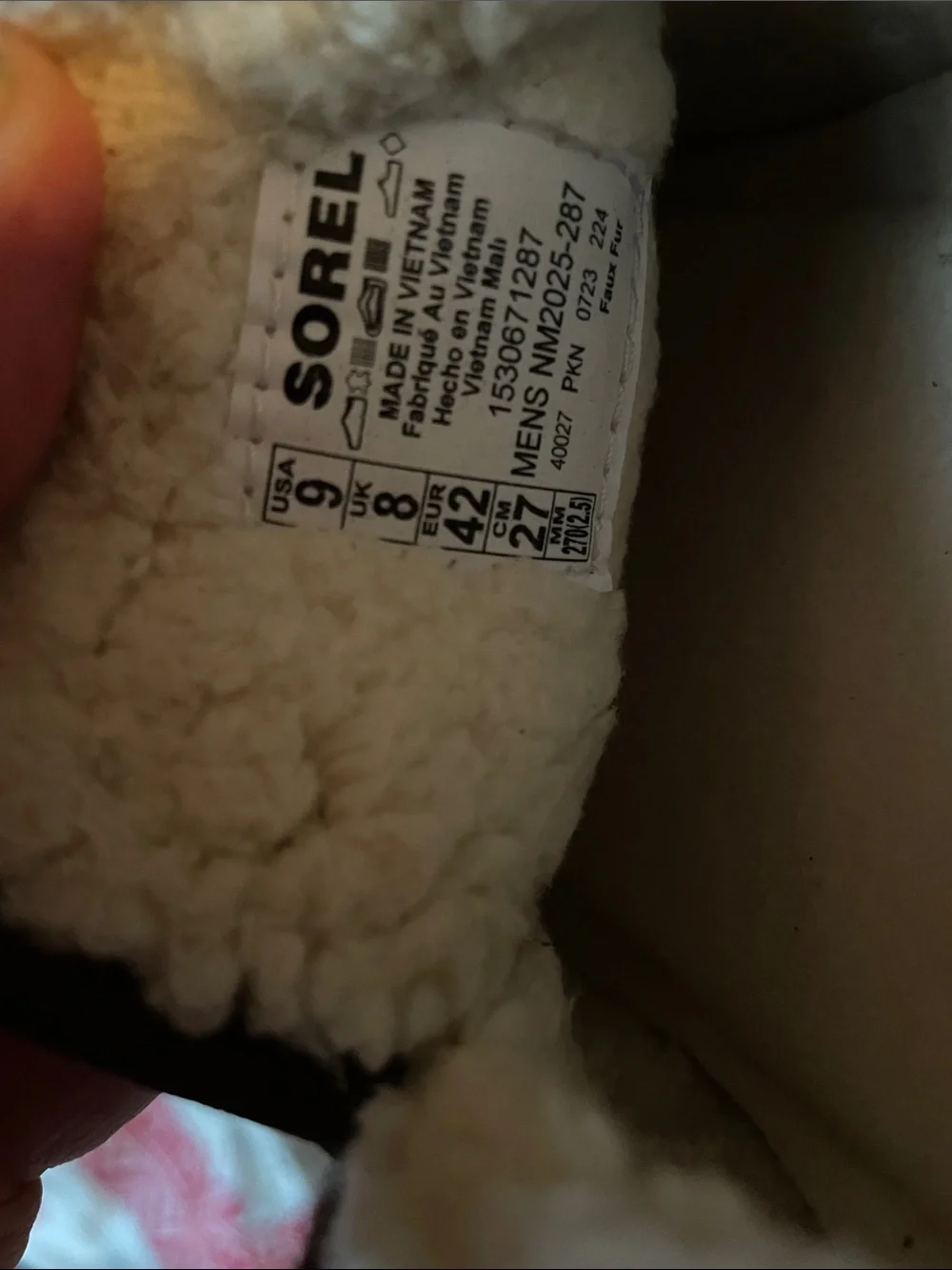 New SOREL DUDE MOC Slipper Size 9